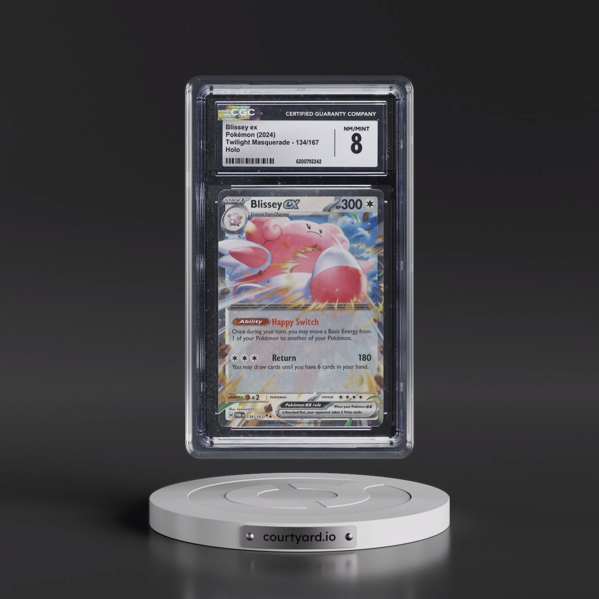 2024 Twilight Masquerade - TWM EN Blissey ex - Holo #134/167 CGC 8