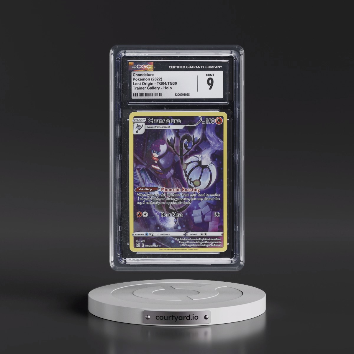 2022 Lost Origin #TG04/TG30 Chandelure - Trainer Gallery Holo (CGC 9 MINT)