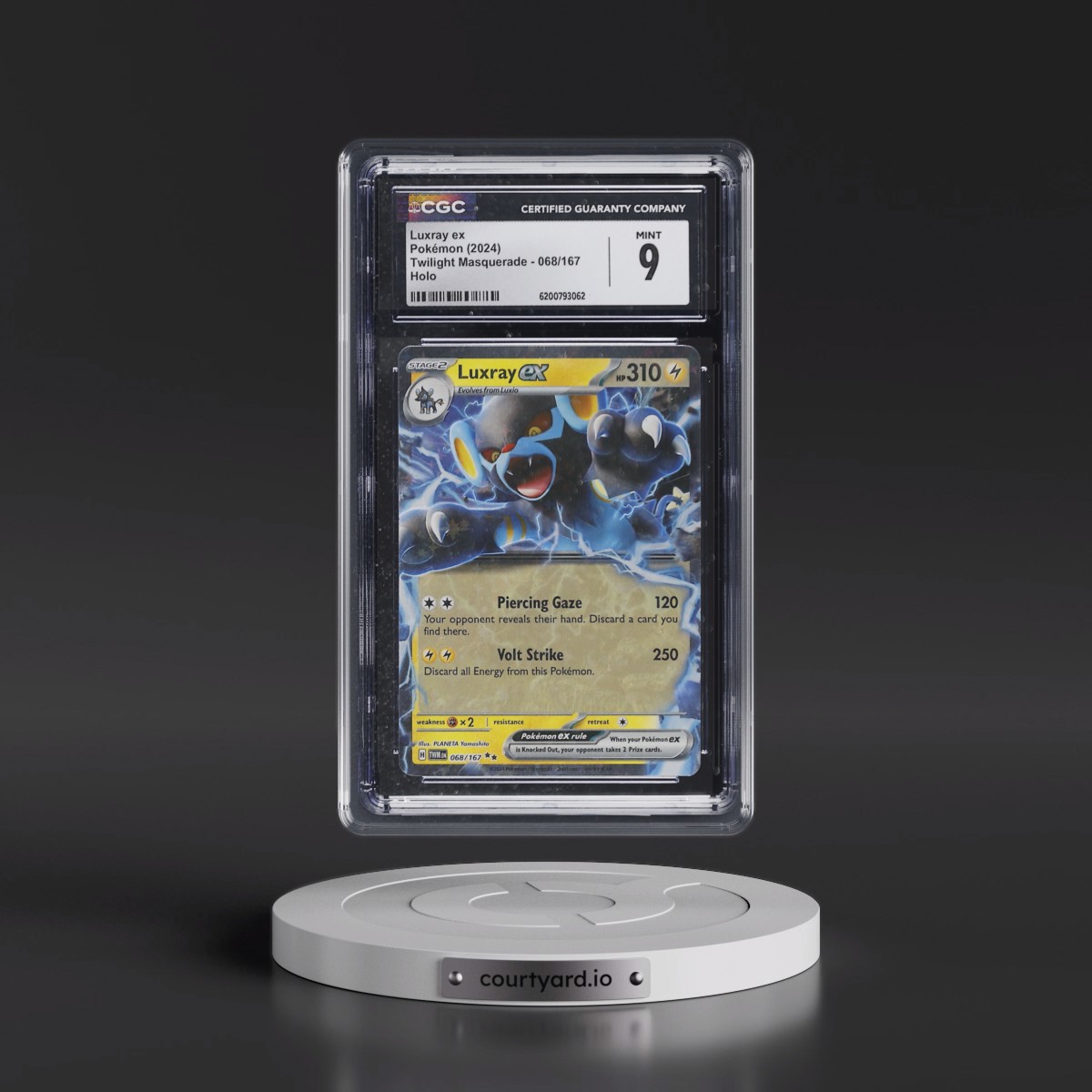 2024 Twilight Masquerade - TWM EN #068/167 Luxray ex - Holo (CGC 9 MINT)
