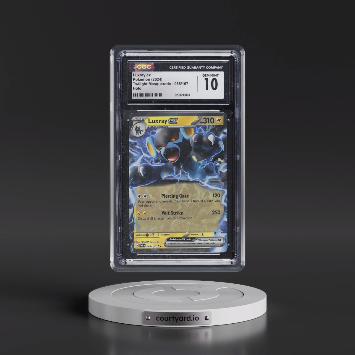 2024 Twilight Masquerade - TWM EN #068/167 Luxray ex - Holo (CGC 10 GEM MINT)