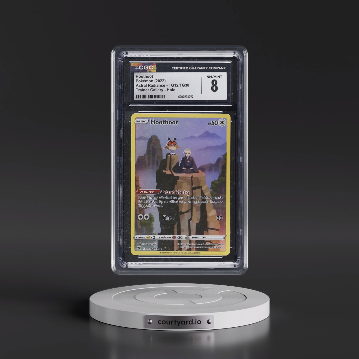 Astral Radiance Hoothoot - Trainer Gallery Holo #TG12/TG30 CGC 8