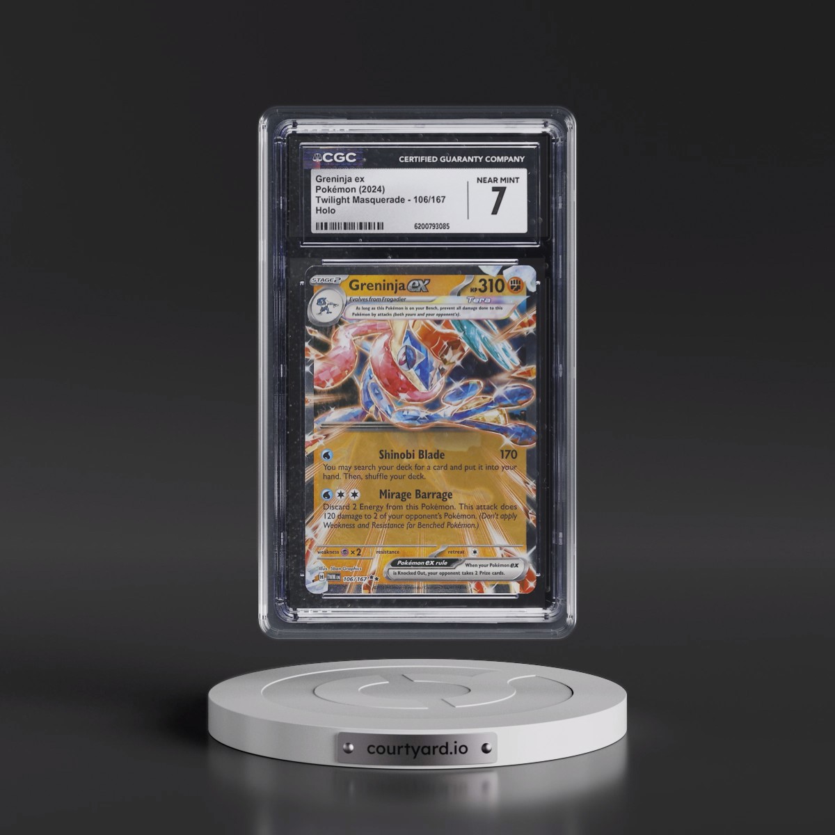 2024 Twilight Masquerade - TWM EN Greninja ex - Holo #106/167 CGC 7