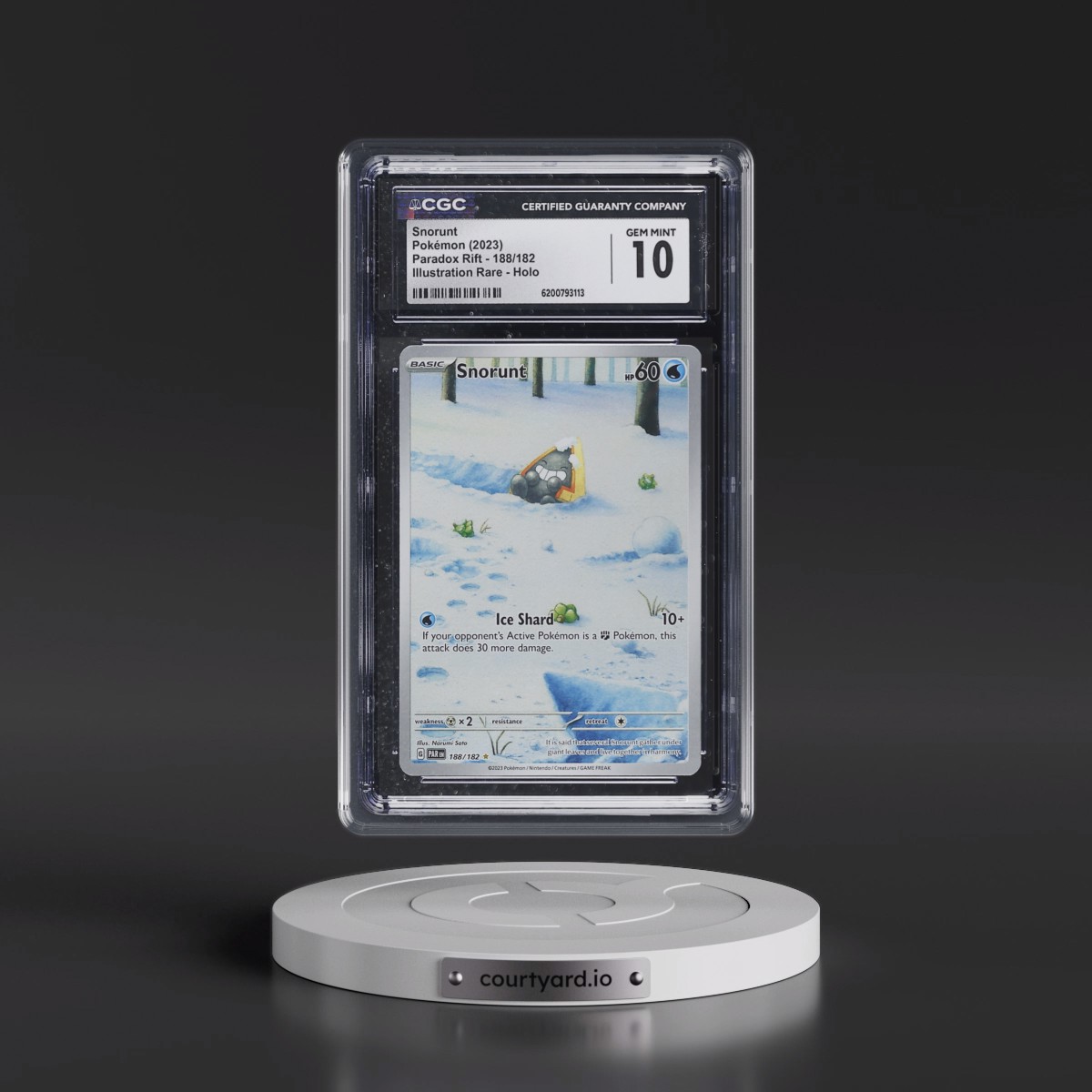 2023 Paradox Rift - PAR EN #188/182 Snorunt - Illustration Rare Holo (CGC 10 GEM MINT)