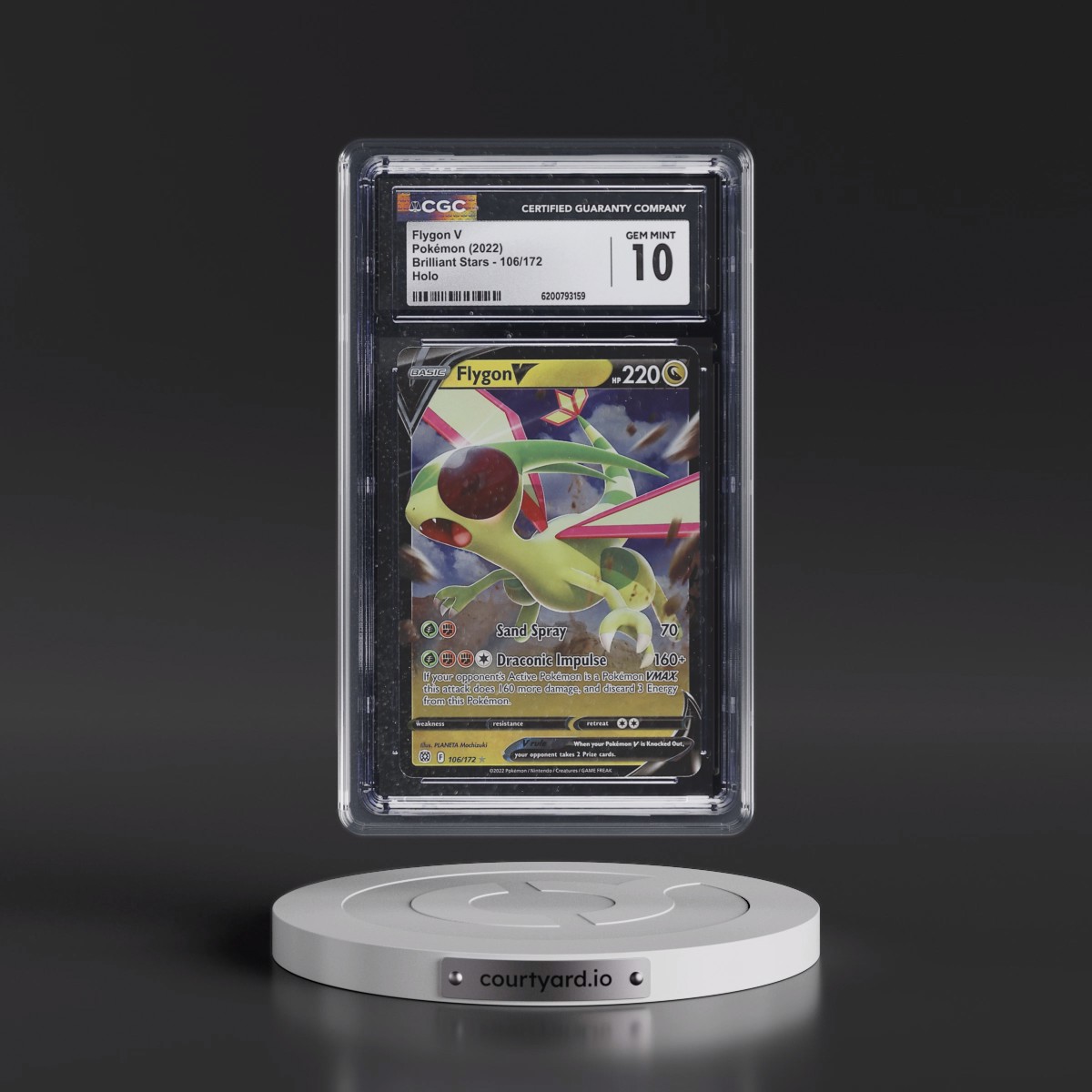 2022 Brilliant Stars #106/172 Flygon V - Holo (CGC 10 GEM MINT)