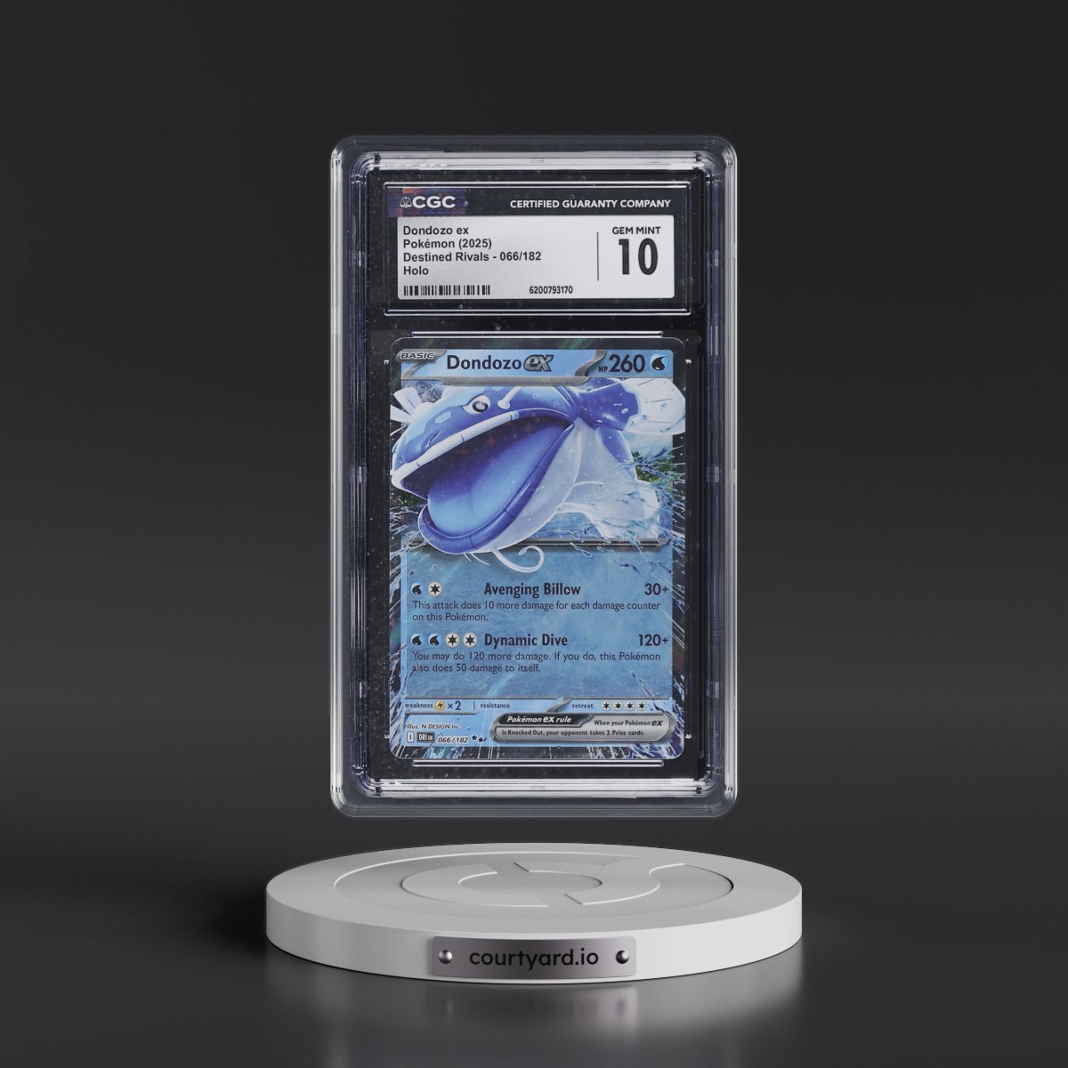 2025 Destined Rivals - DRI EN Dondozo ex - Holo #066/182 CGC 10
