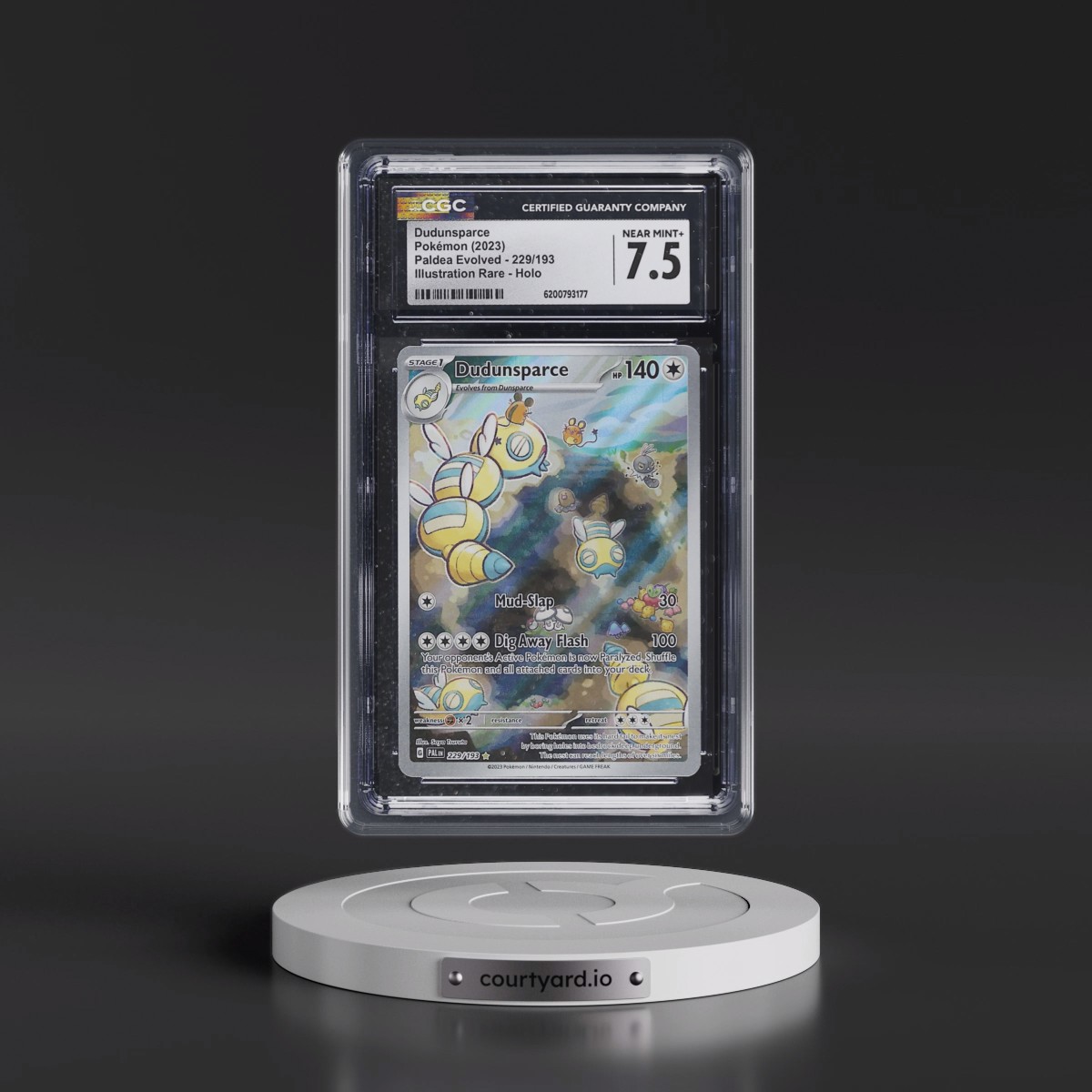 2023 Paldea Evolved - PAL EN #229/193 Dudunsparce - Illustration Rare Holo (CGC 7.5 NM+)