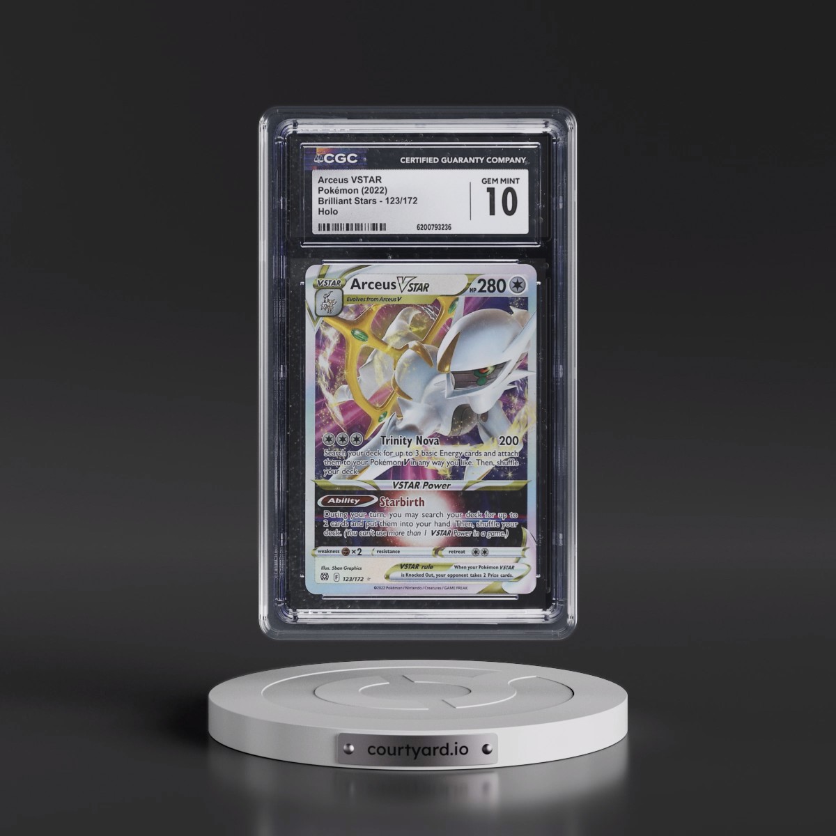 2022 Brilliant Stars #123/172 Arceus VSTAR - Holo (CGC 10 GEM MINT)