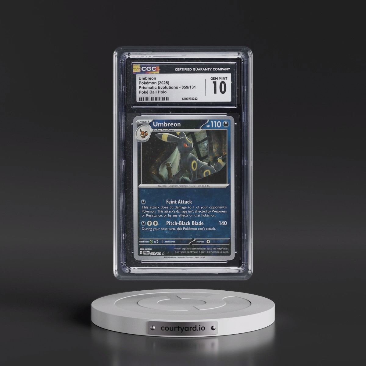 2024 Prismatic Evolutions - PRE EN Umbreon - Poké Ball Holo #059/131 CGC 10