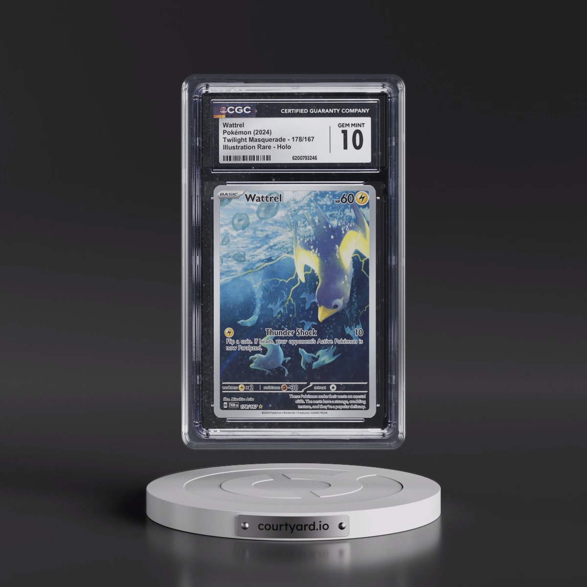 2024 Twilight Masquerade - TWM EN #178/167 Wattrel - Illustration Rare Holo (CGC 10 GEM MINT)