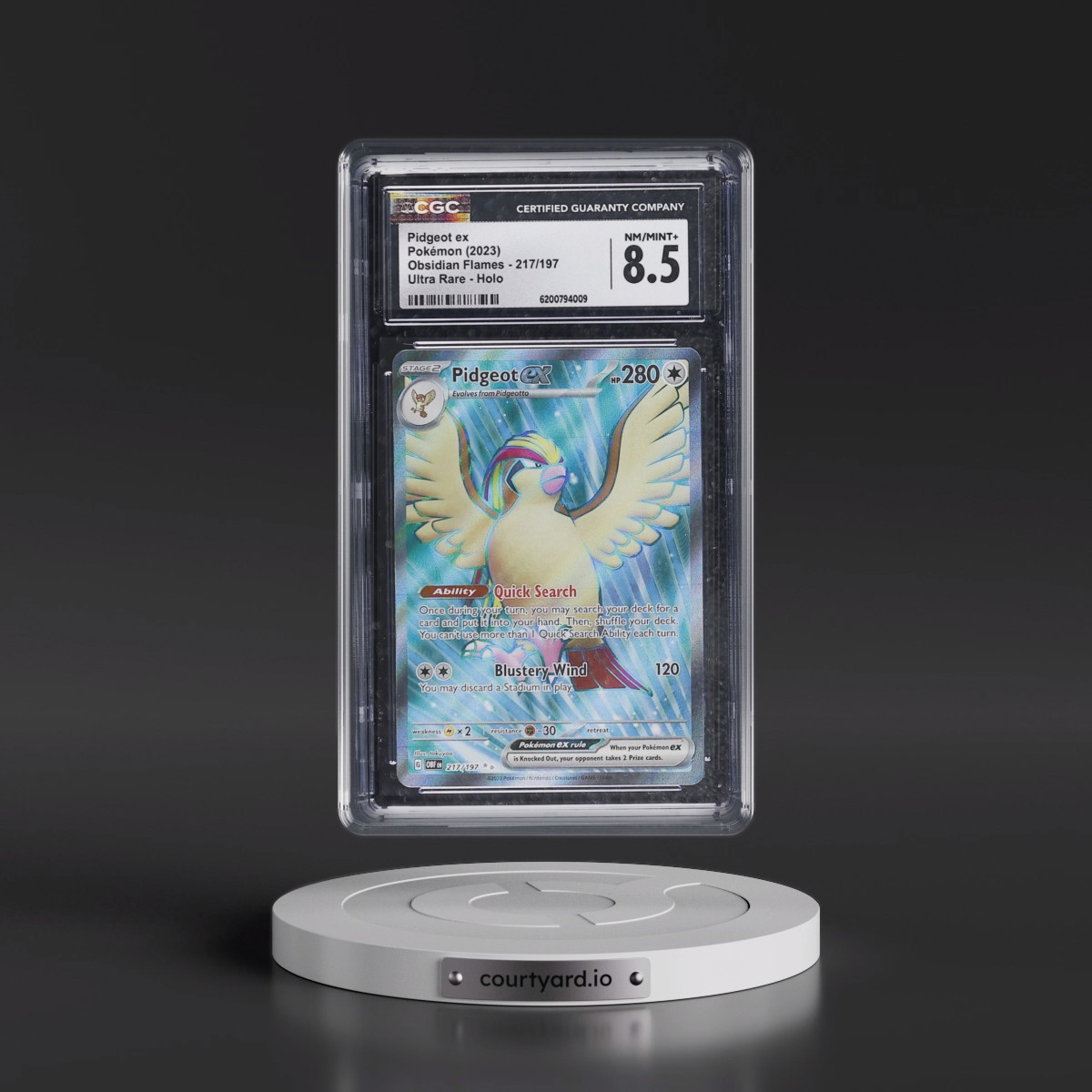 2023 Obsidian Flames - OBF EN #217/197 Pidgeot ex - Ultra Rare Holo (CGC 8.5 NM-MT+)
