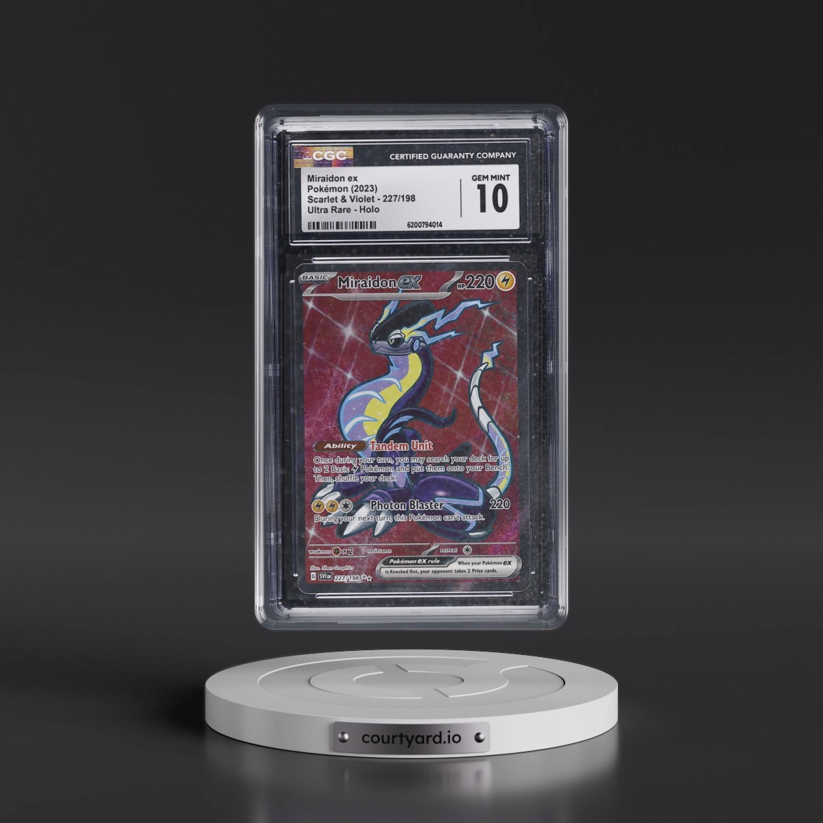 2023 Scarlet & Violet #227/198 Miraidon ex - Ultra Rare Holo (CGC 10 GEM MINT)