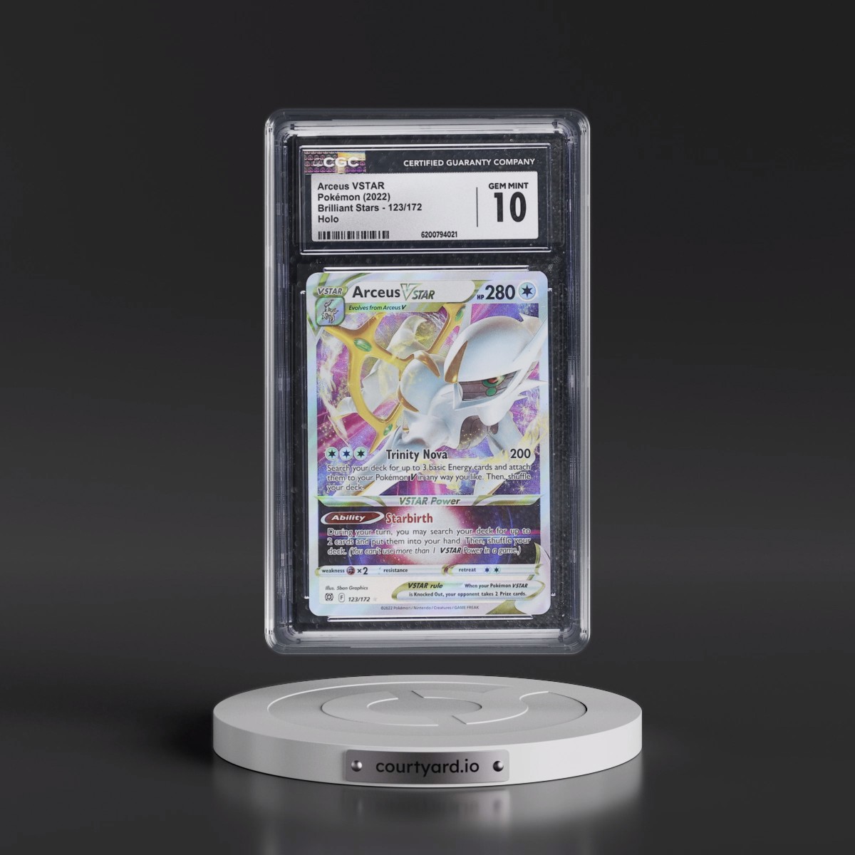 2022 Brilliant Stars #123/172 Arceus VSTAR - Holo (CGC 10 GEM MINT)