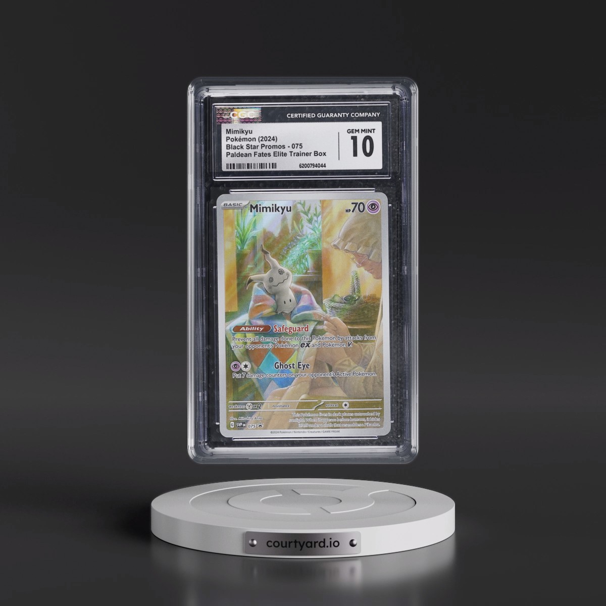 2023 Black Star Promos - Scarlet & Violet SVP EN #075 Mimikyu - Paldean Fates Elite Trainer Box (Holo) (CGC 10 GEM MINT)