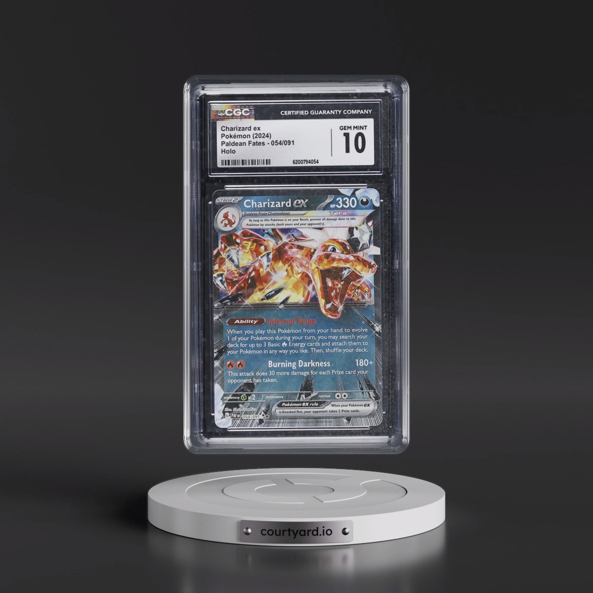 2024 Paldean Fates - PAF EN Charizard ex - Holo #054/091 CGC 10