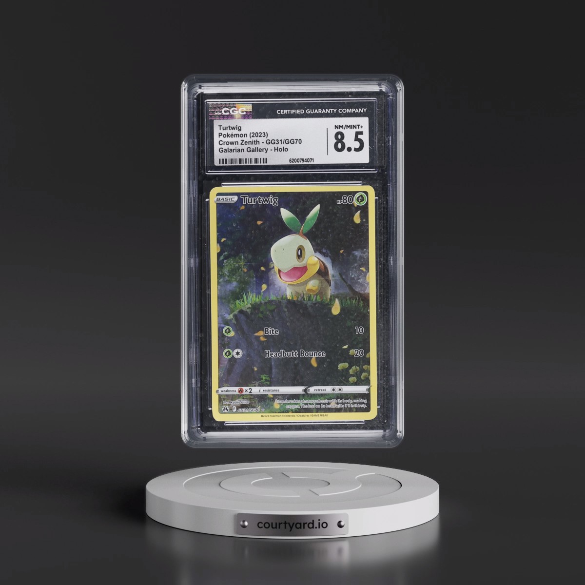 2023 Crown Zenith #GG31/GG70 Turtwig - Galarian Gallery Holo (CGC 8.5 NM-MT+)