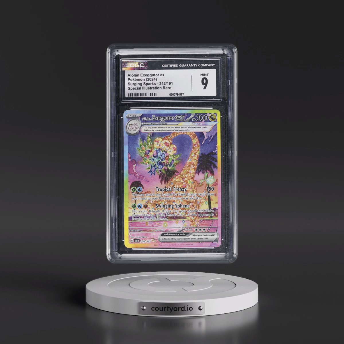 2024 Surging Sparks - SSP EN Alolan Exeggutor ex - Special Illustration Rare (Holo) #242/191 CGC 9