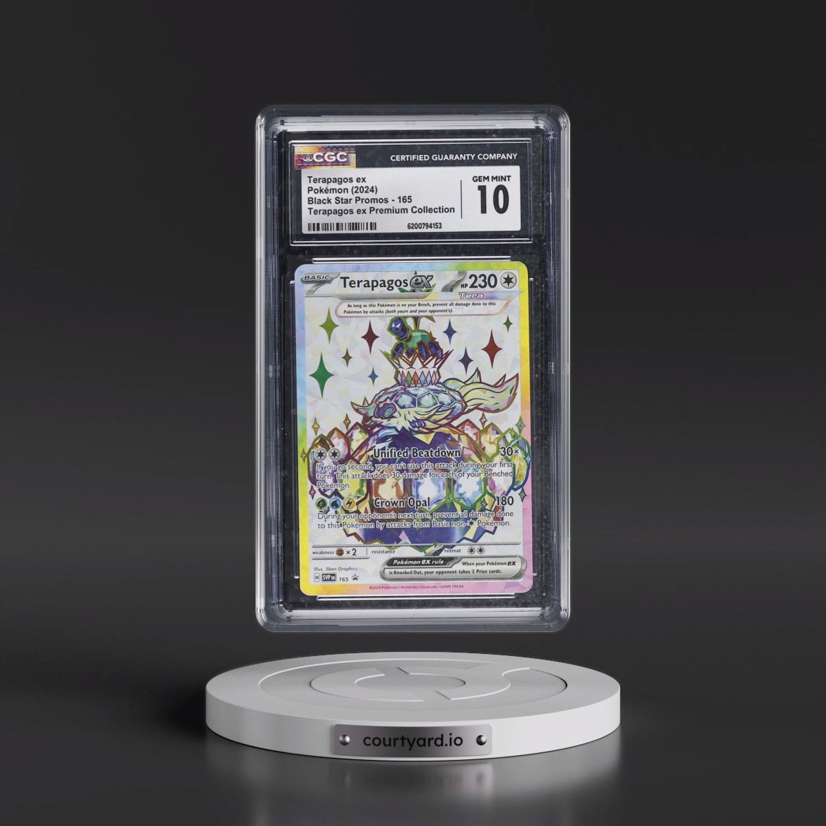 2023 Black Star Promos - Scarlet & Violet SVP EN #165 Terapagos ex - Terapagos ex Premium Collection (Holo) (CGC 10 GEM MINT)