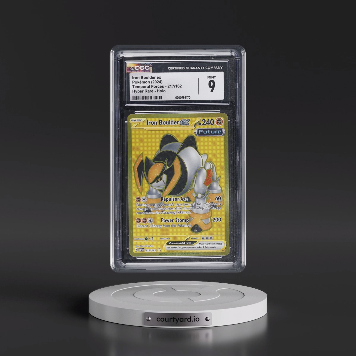 2023 Temporal Forces - TEF EN Iron Boulder ex - Hyper Rare Holo #217/162 CGC 9