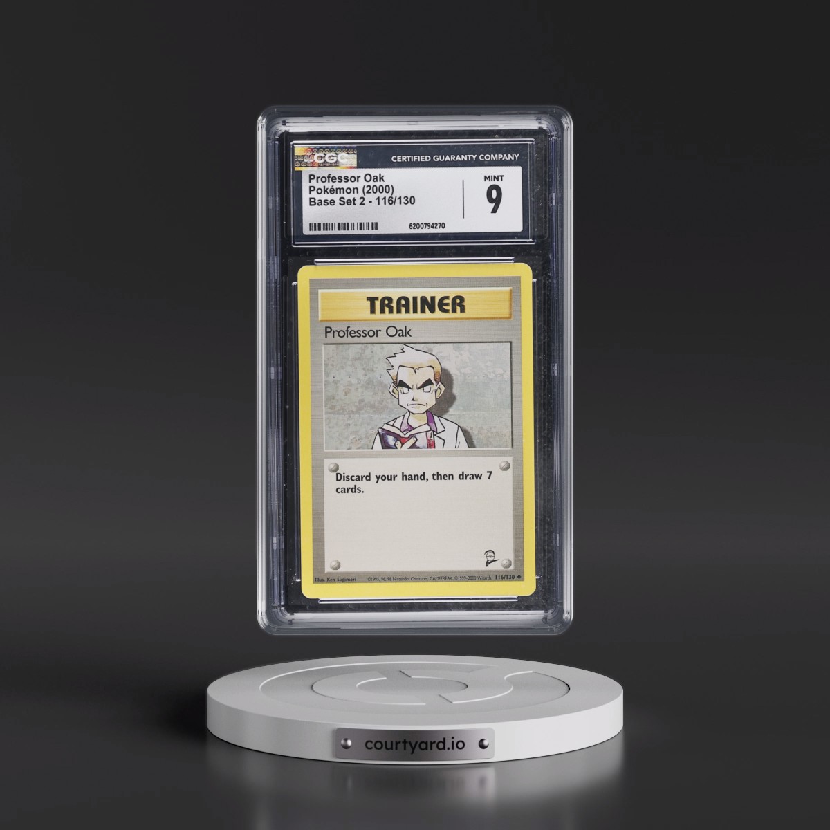 2000 Base Set 2 Professor Oak #116/130 CGC 9