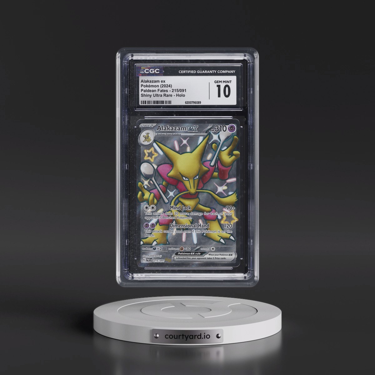 2024 Paldean Fates - PAF EN #215/091 Alakazam ex - Shiny Ultra Rare Holo (CGC 10 GEM MINT)