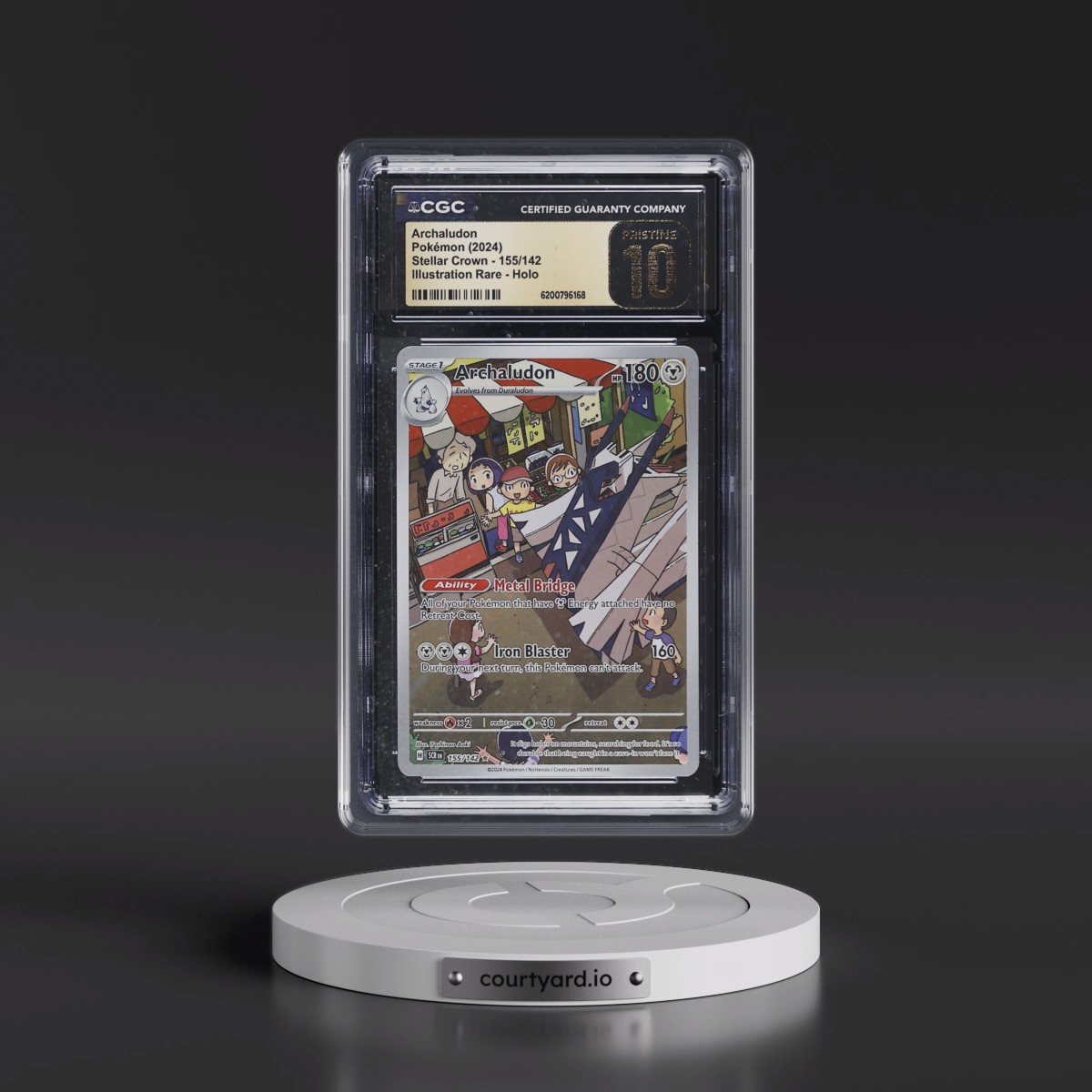 2024 Stellar Crown - SCR EN #155/142 Archaludon - Illustration Rare Holo (CGC 10 PRISTINE)