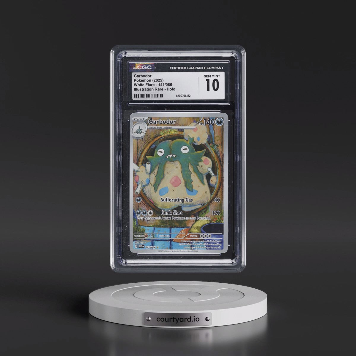 2025 White Flare - WHT EN Garbodor - Illustration Rare Holo #141/086 CGC 10