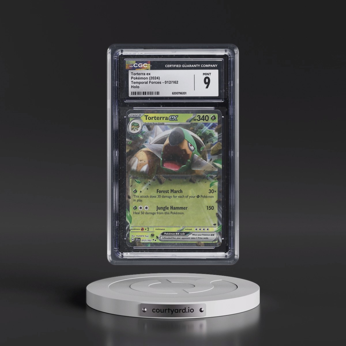 2023 Temporal Forces - TEF EN #012/162 Torterra ex - Holo (CGC 9 MINT)