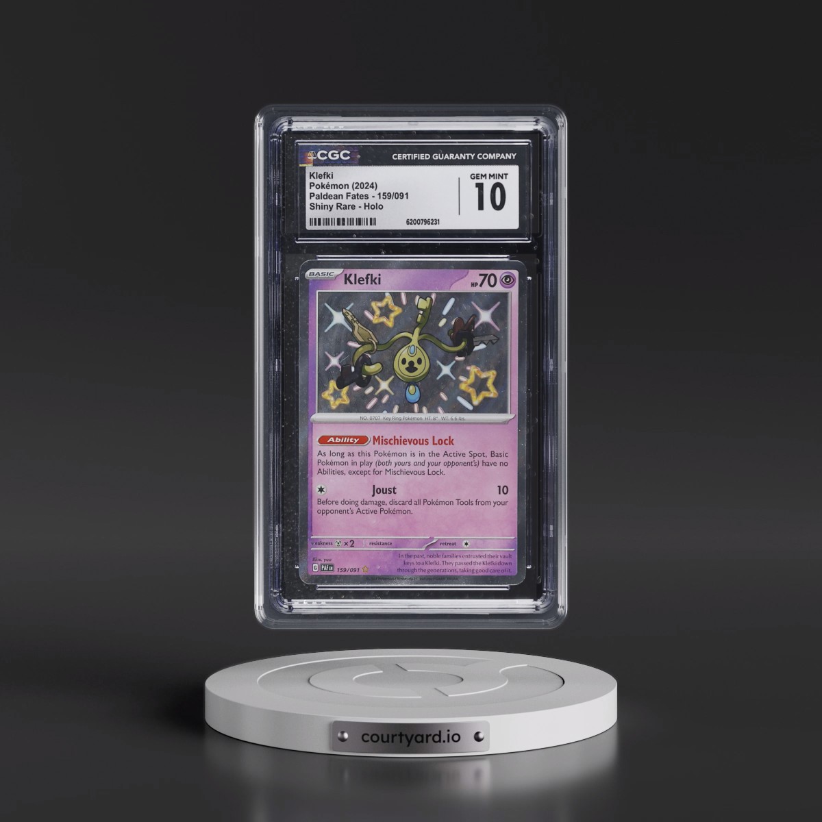 2024 Paldean Fates - PAF EN Klefki - Shiny Rare Holo #159/091 CGC 10