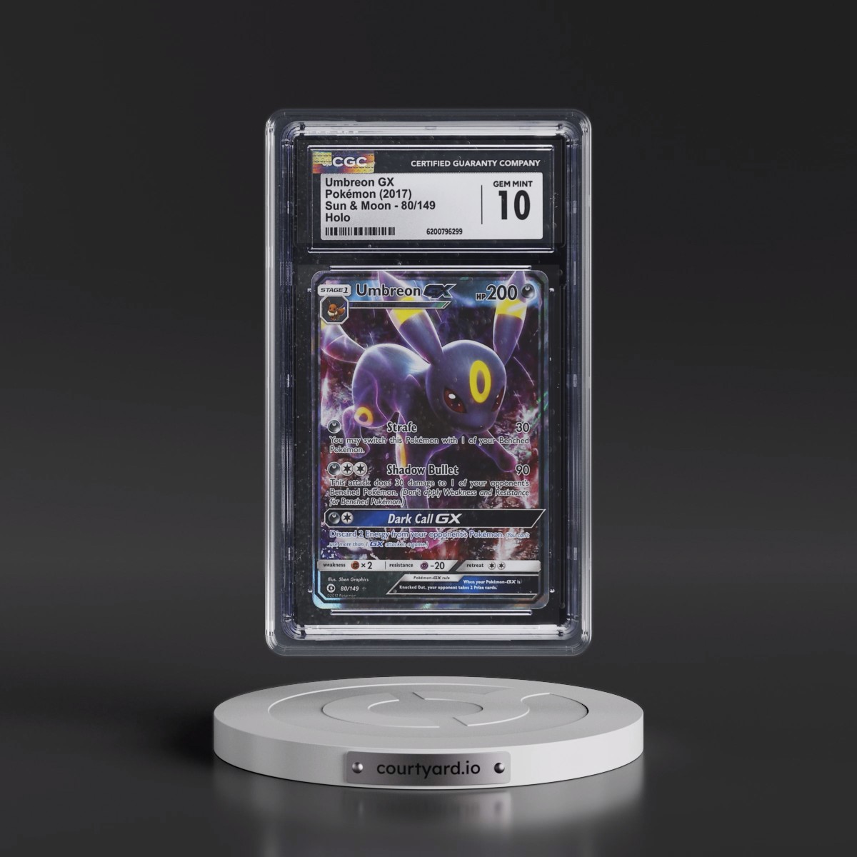 2017 Sun & Moon #80/149 Umbreon GX - Holo (CGC 10 GEM MINT)