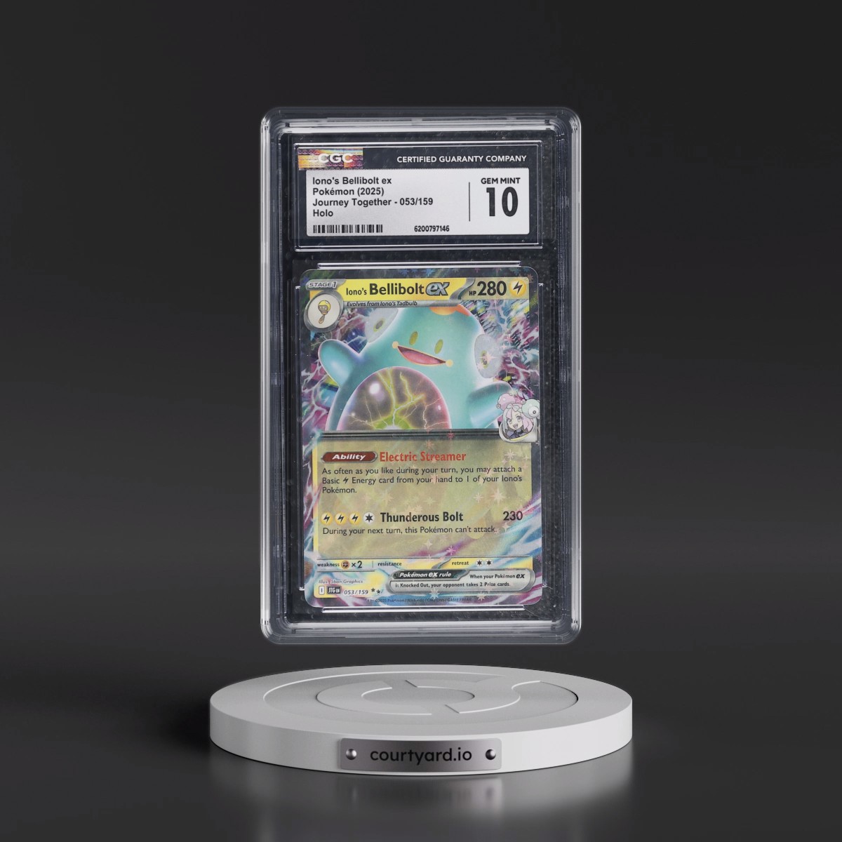 2024 Journey Together - JTG EN #053/159 Iono's Bellibolt ex - Holo (CGC 10 GEM MINT)