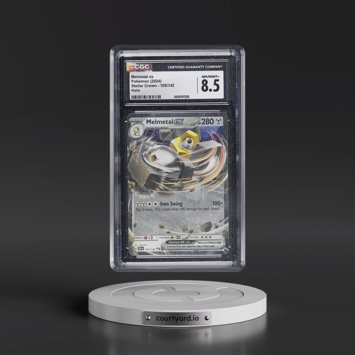2024 Stellar Crown - SCR EN #105/142 Melmetal ex - Holo (CGC 8.5 NM-MT+)