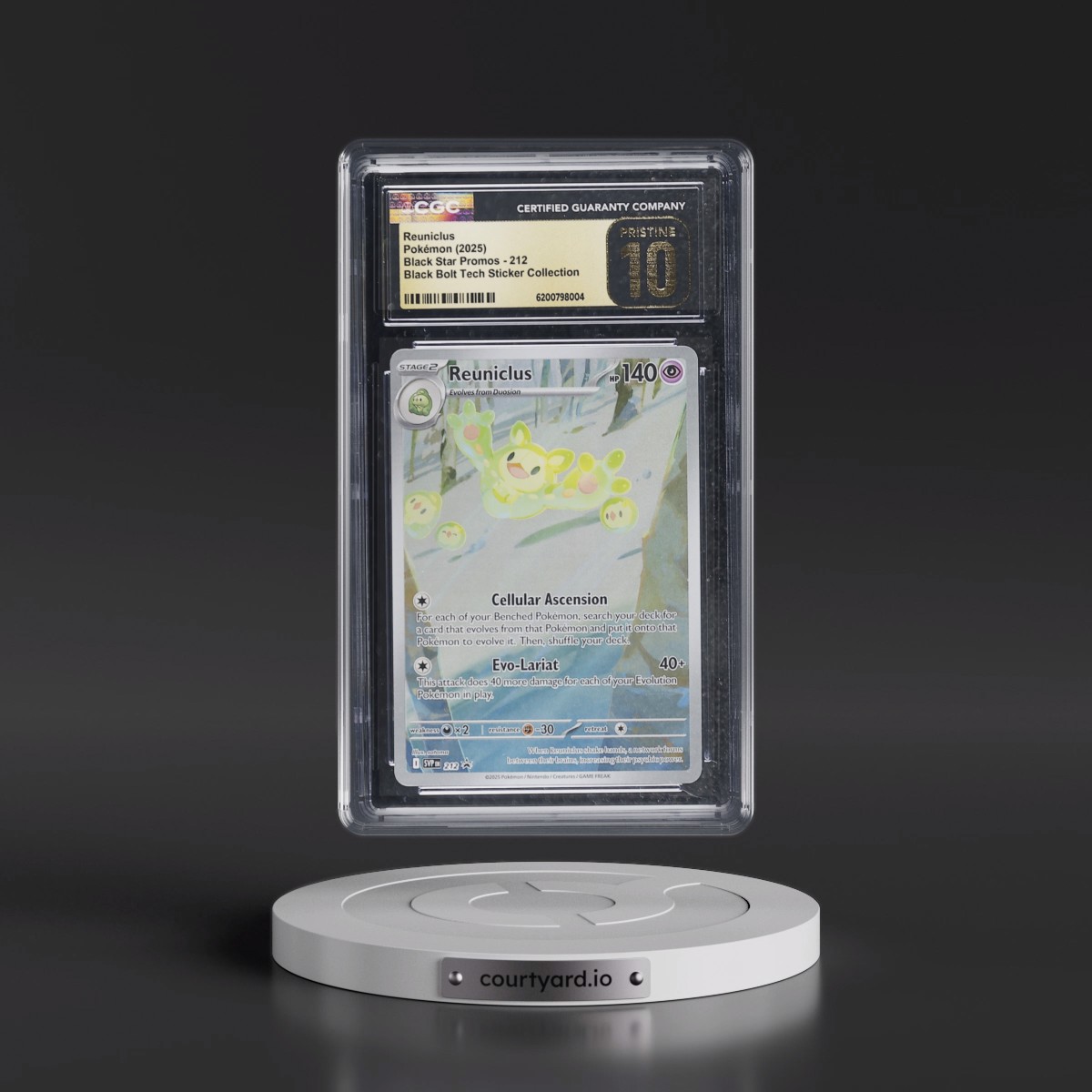 2023 Black Star Promos - Scarlet & Violet SVP EN Reuniclus - Black Bolt Tech Sticker Collection (Holo) #212 CGC 10