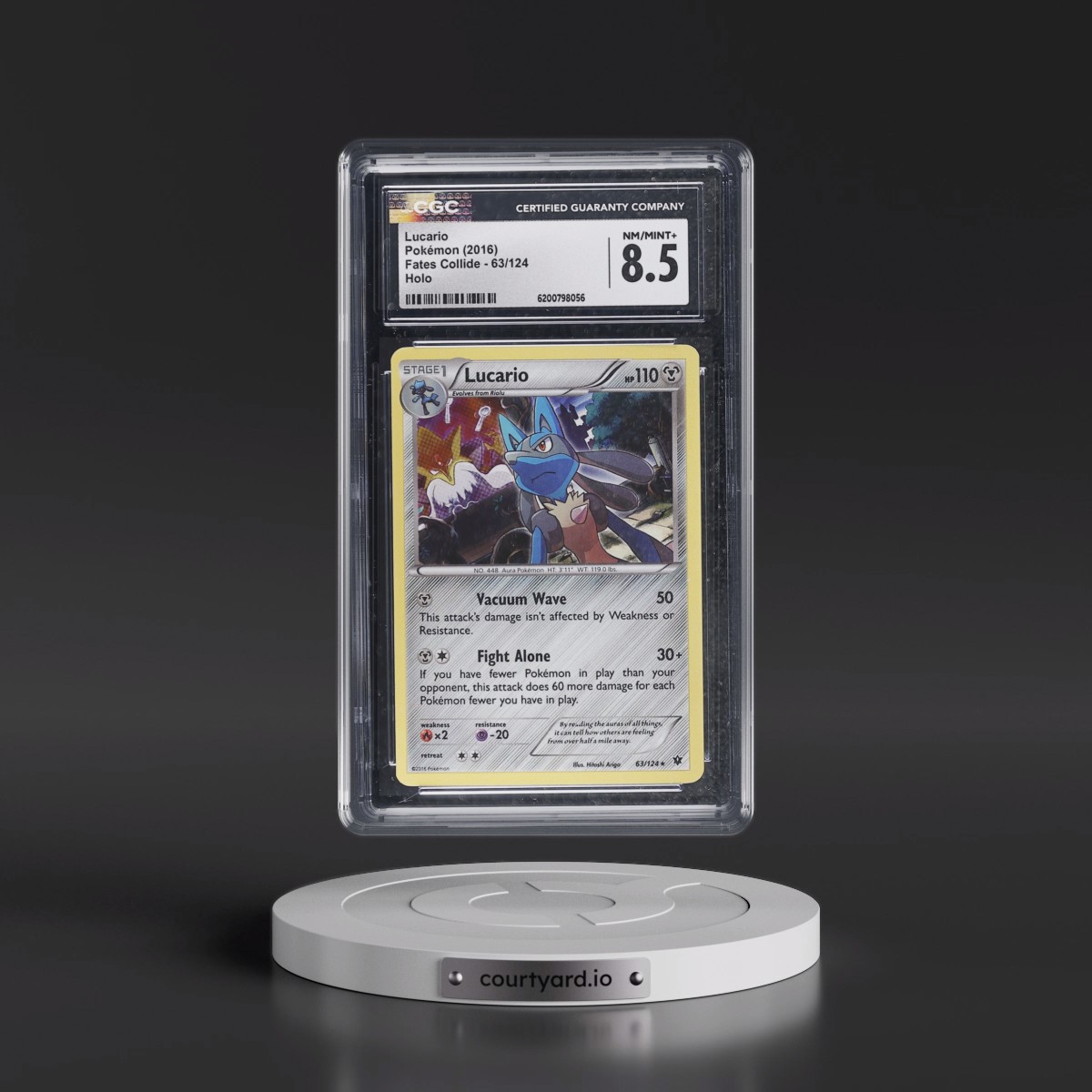 2016 Fates Collide #63/124 Lucario - Holo (CGC 8.5 NM-MT+)