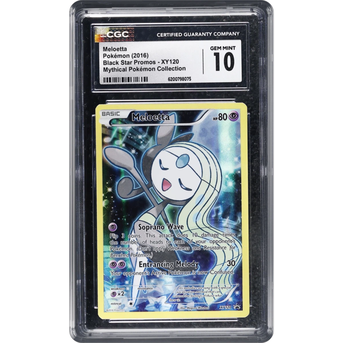 2013 Black Star Promos #XY120 Meloetta - Mythical Pokémon Collection (Holo) (CGC 10 GEM MINT)