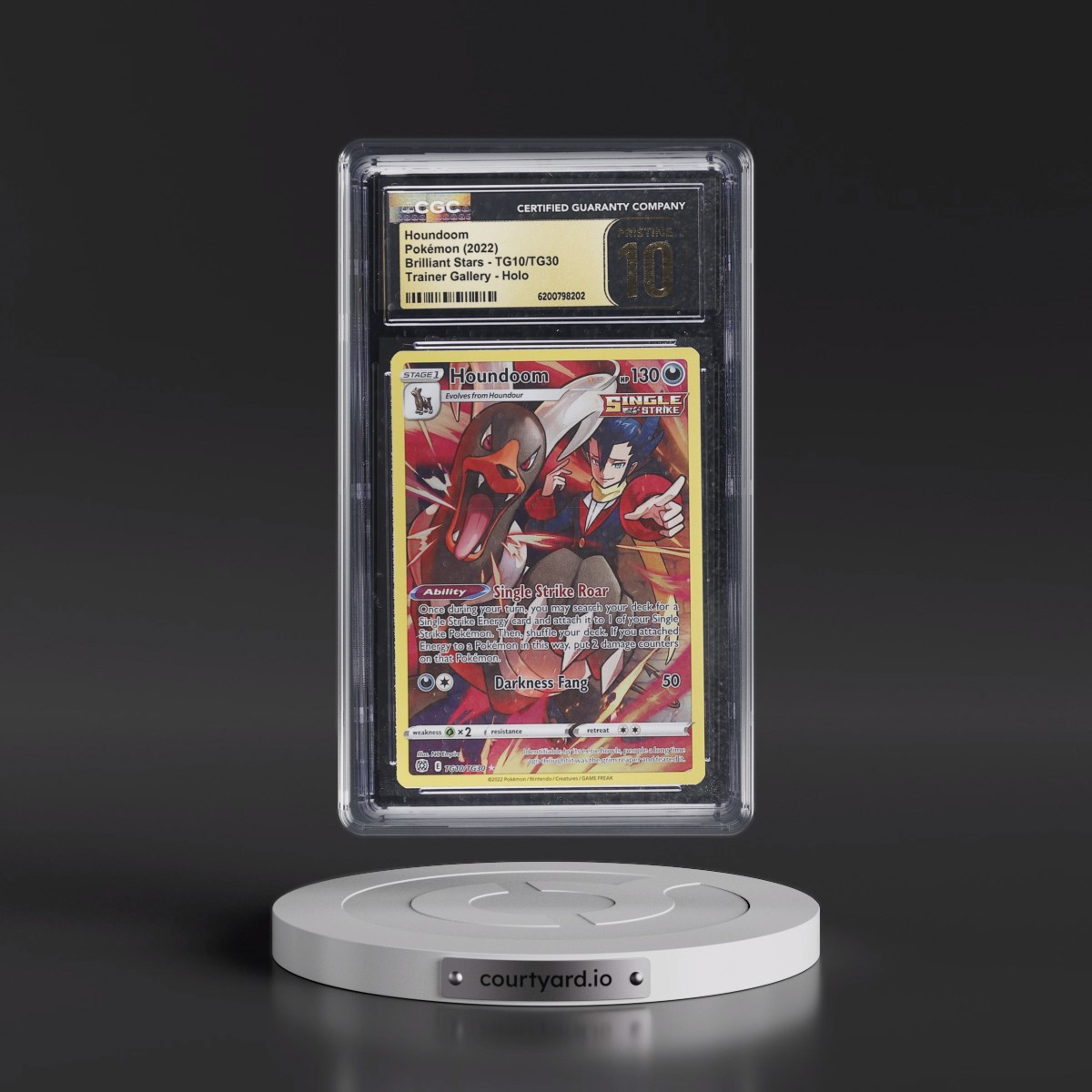 2022 Brilliant Stars #TG10/TG30 Houndoom - Trainer Gallery Holo (CGC 10 PRISTINE)