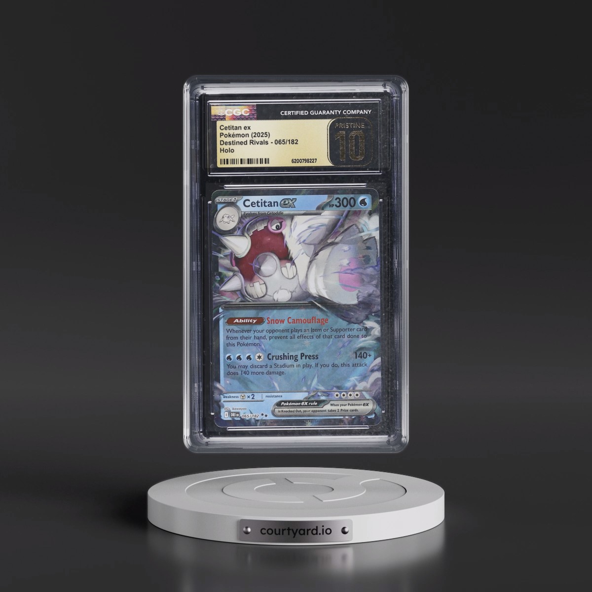 2025 Destined Rivals - DRI EN Cetitan ex - Holo #065/182 CGC 10