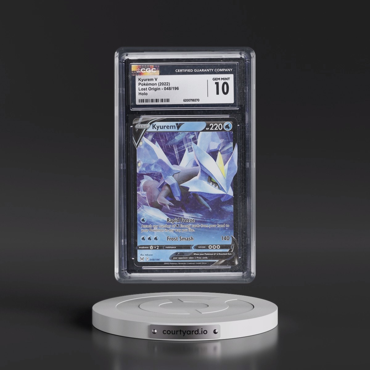 2022 Lost Origin #048/196 Kyurem V - Holo (CGC 10 GEM MINT)