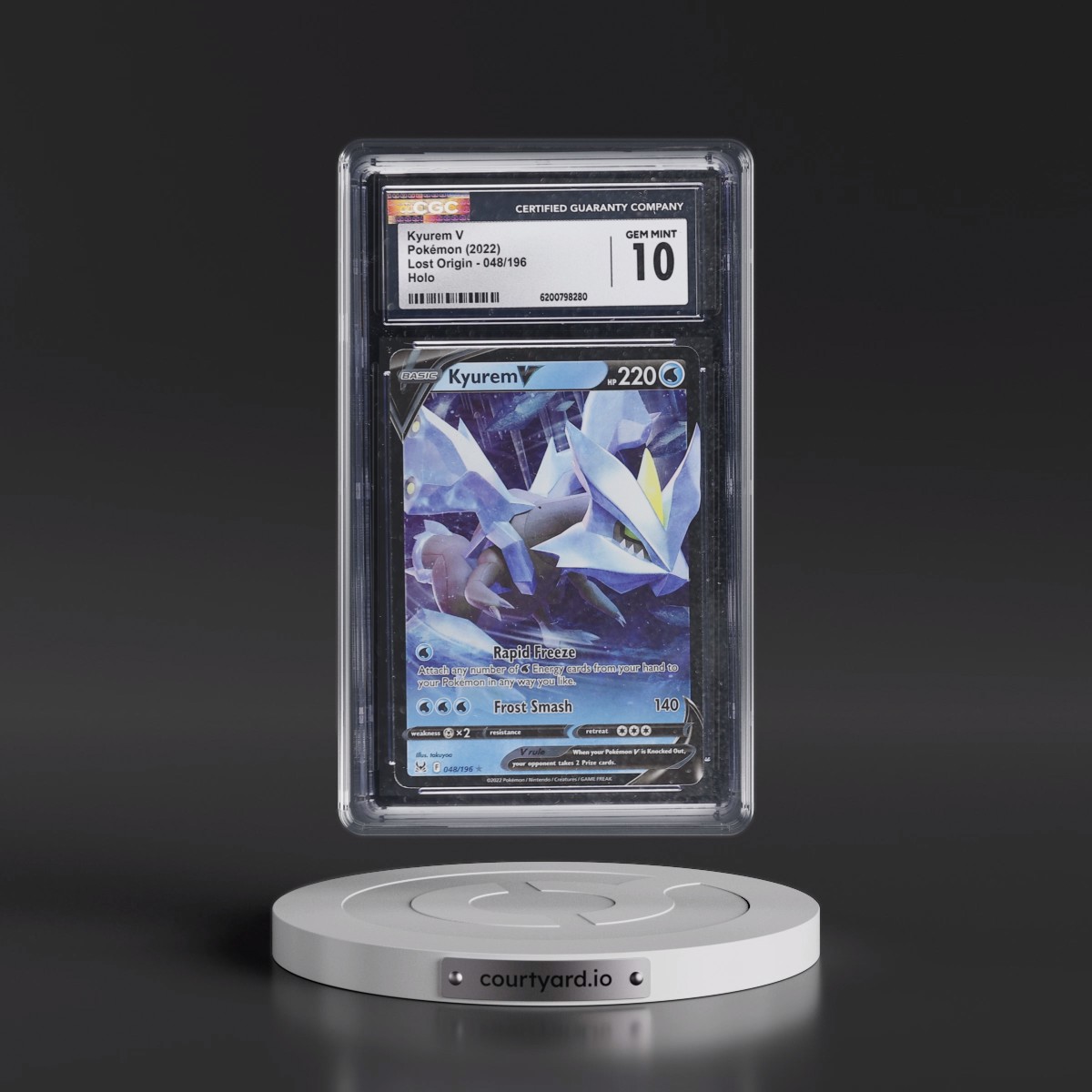 2022 Lost Origin #048/196 Kyurem V - Holo (CGC 10 GEM MINT)