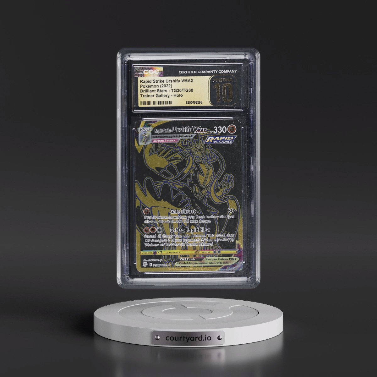 2022 Brilliant Stars #TG30/TG30 Rapid Strike Urshifu VMAX - Trainer Gallery Holo (CGC 10 PRISTINE)