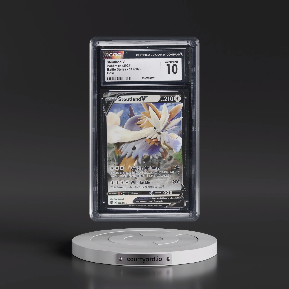 2021 Battle Styles Stoutland V - Holo #117/163 CGC 10