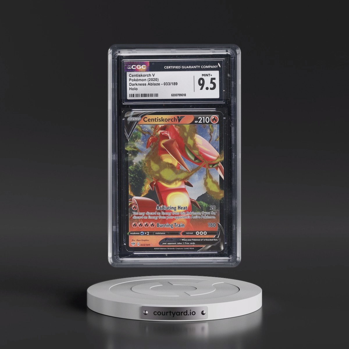 2020 Darkness Ablaze Centiskorch V - Holo #033/189 CGC 9.5