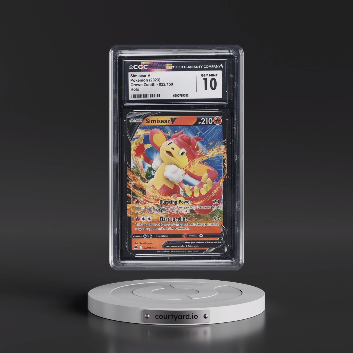 2023 Crown Zenith #022/159 Simisear V - Holo (CGC 10 GEM MINT)