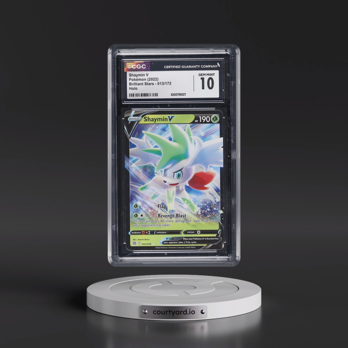 2022 Brilliant Stars Shaymin V - Holo #013/172 CGC 10