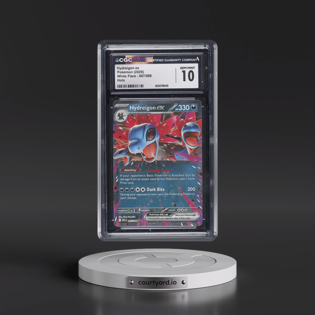 2025 White Flare - WHT EN #067/086 Hydreigon ex - Holo (CGC 10 GEM MINT)