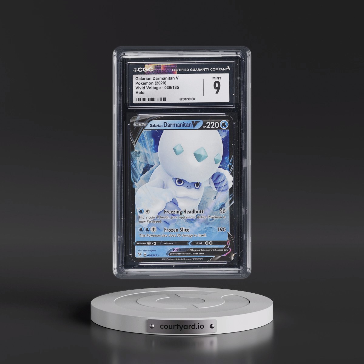 2020 Vivid Voltage #036/185 Galarian Darmanitan V - Holo (CGC 9 MINT)