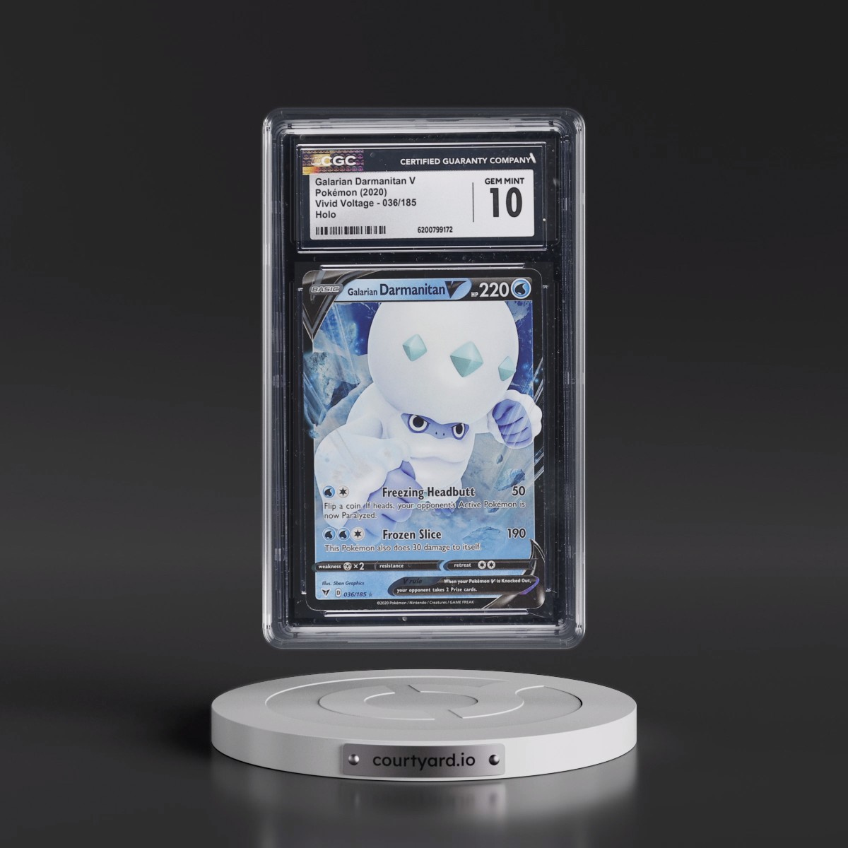 2020 Vivid Voltage #036/185 Galarian Darmanitan V - Holo (CGC 10 GEM MINT)