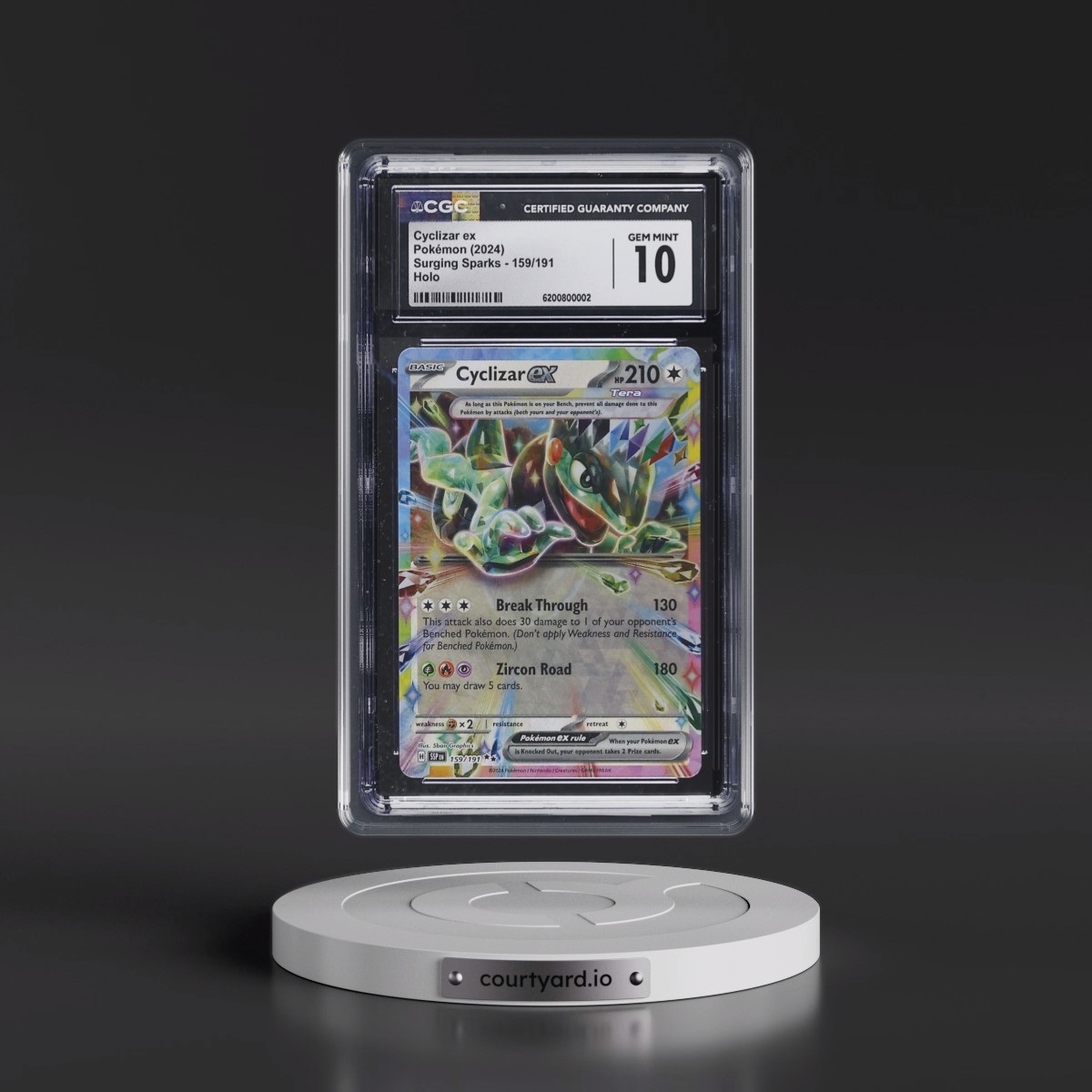 2024 Surging Sparks - SSP EN Cyclizar ex - Holo #159/191 CGC 10