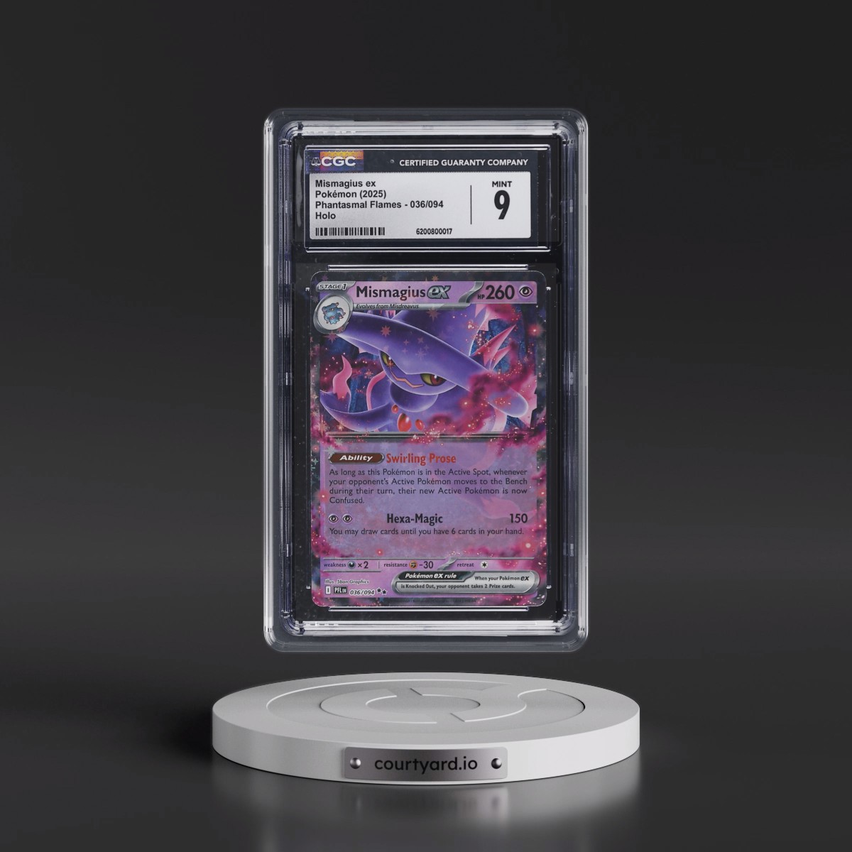 2025 Phantasmal Flames - PFL EN Mismagius ex - Holo #036/094 CGC 9