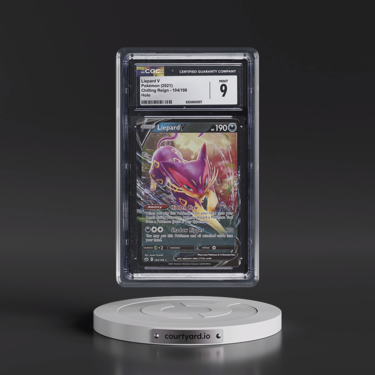 2021 Chilling Reign #104/198 Liepard V - Holo (CGC 9 MINT)