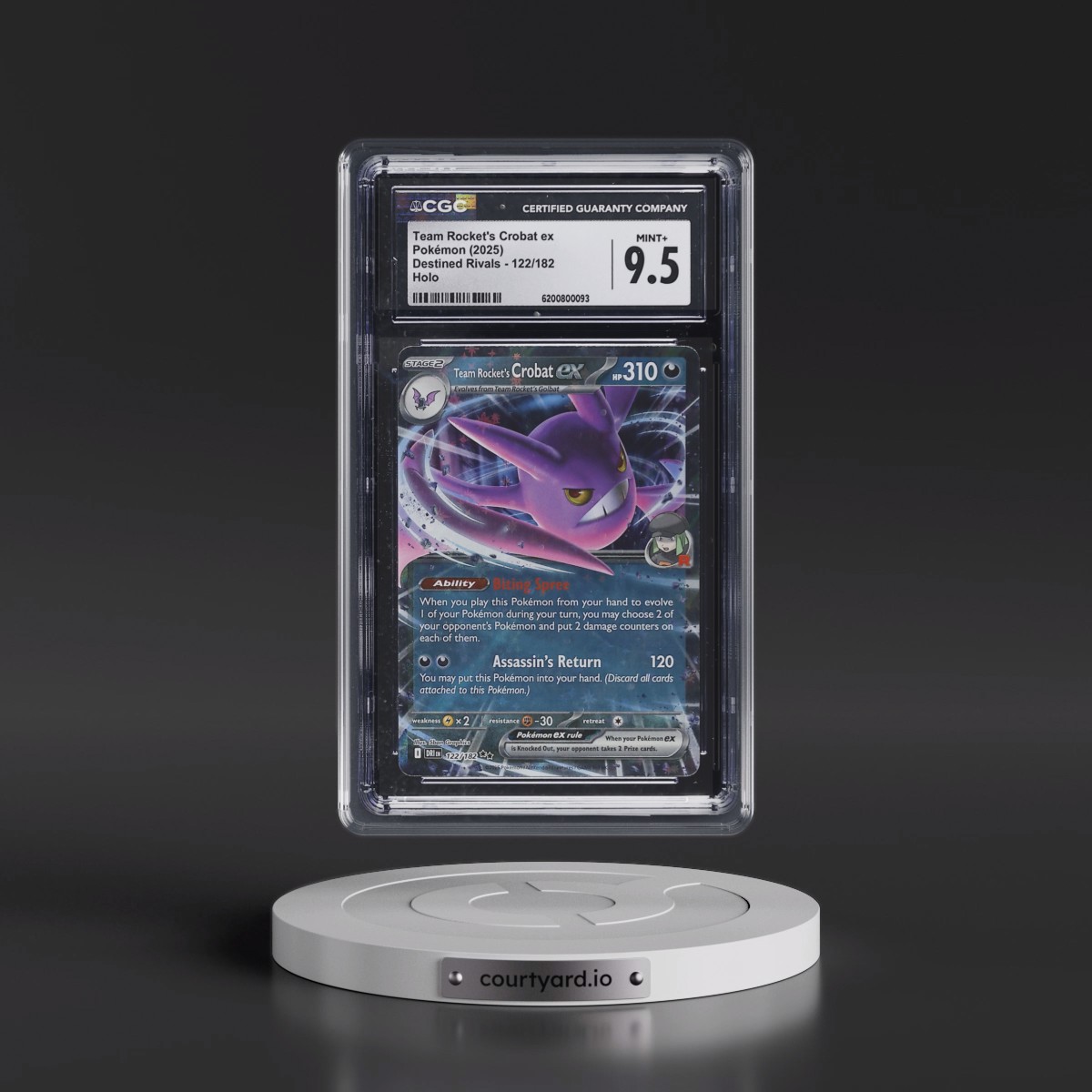 2025 Destined Rivals - DRI EN #122/182 Team Rocket's Crobat ex - Holo (CGC 9.5 MINT+)